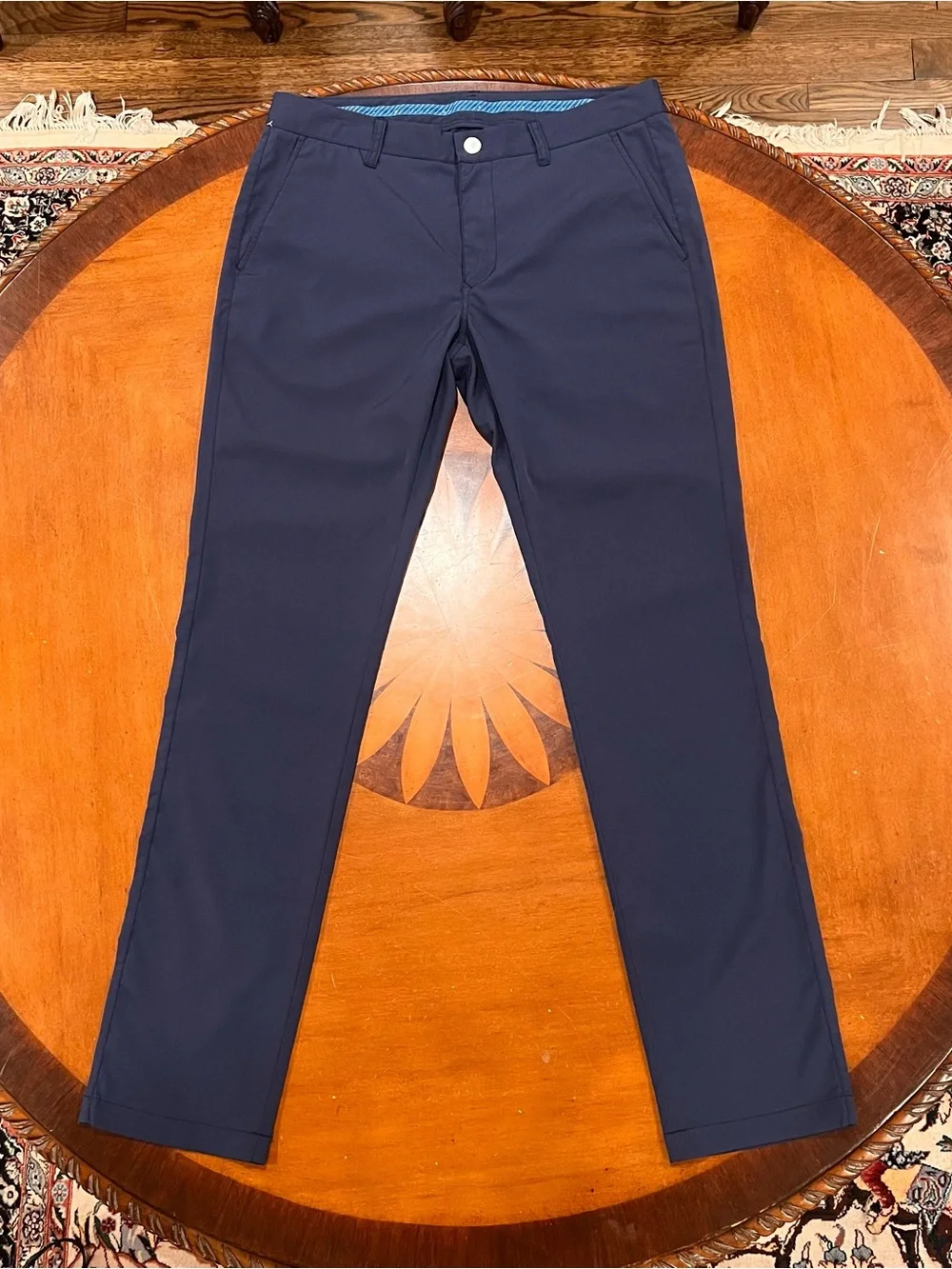 NEW $129 Bonobos Tailored Fit Golf Pants Navy 33x34 Lightweight Flat Front Taper